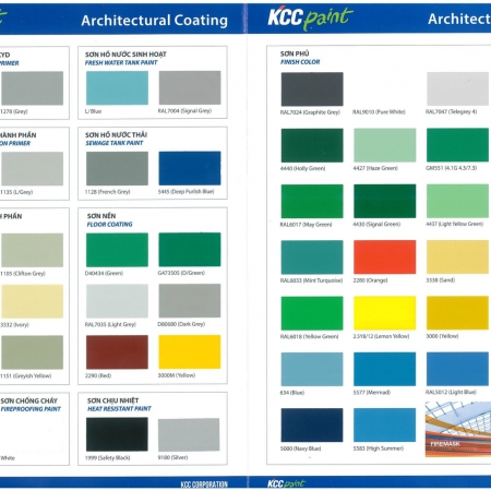 BẢNG MÀU SƠN KCC